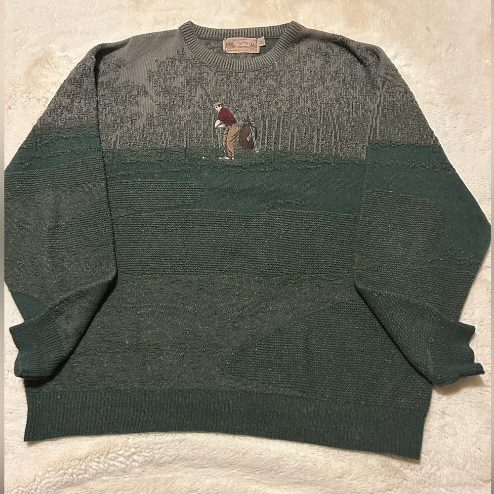 Men's #vintage Golf Sweater - Picture 3 of 13